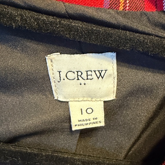 J Crew Factory Tartan Plaid Blazer Womens Size 10 Red Stretch 2 Button Classic - Picture 3 of 4